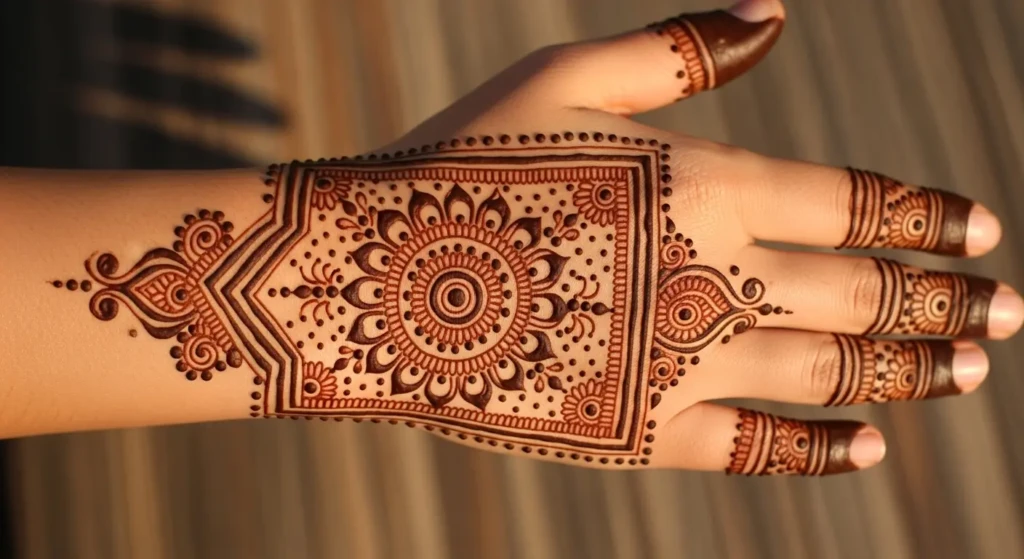 Stylish Patch Mehndi Design