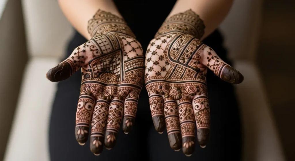 mehendi design round