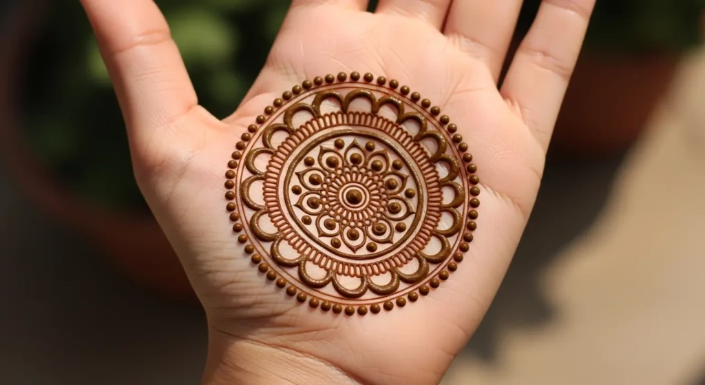 mehndi design simple round