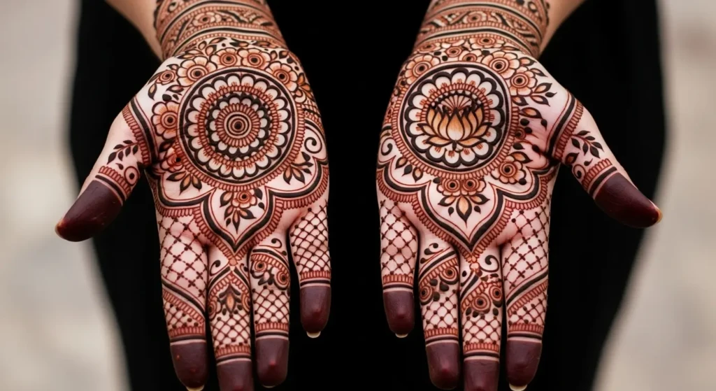 back side back side mehndi design