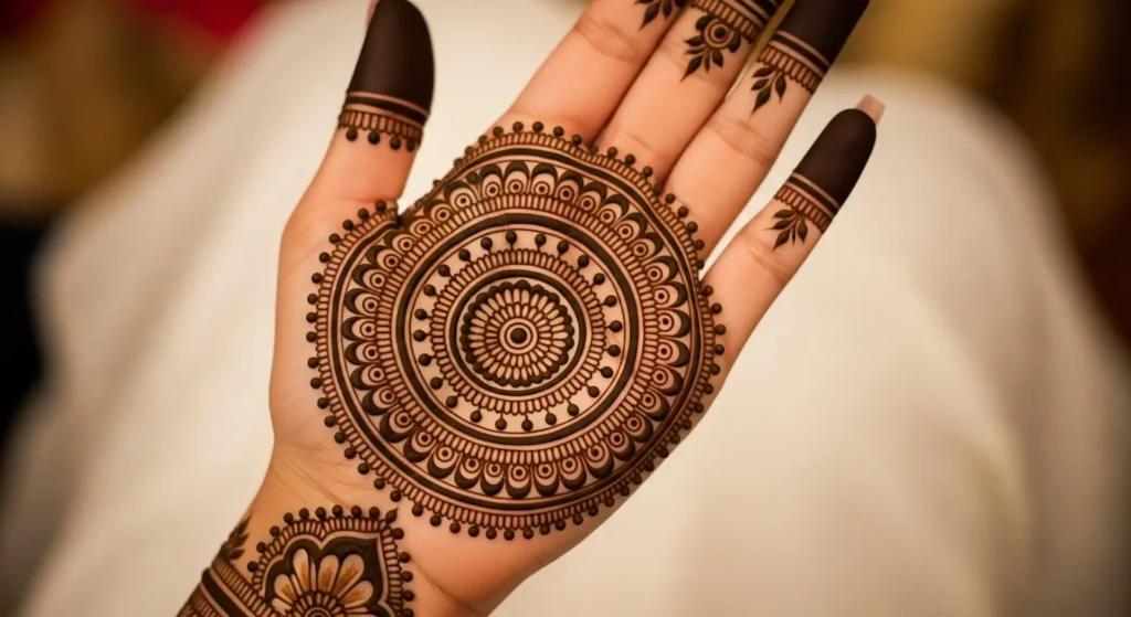 circle mehendi design