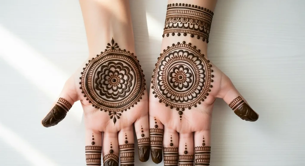 mehndi design easy circle