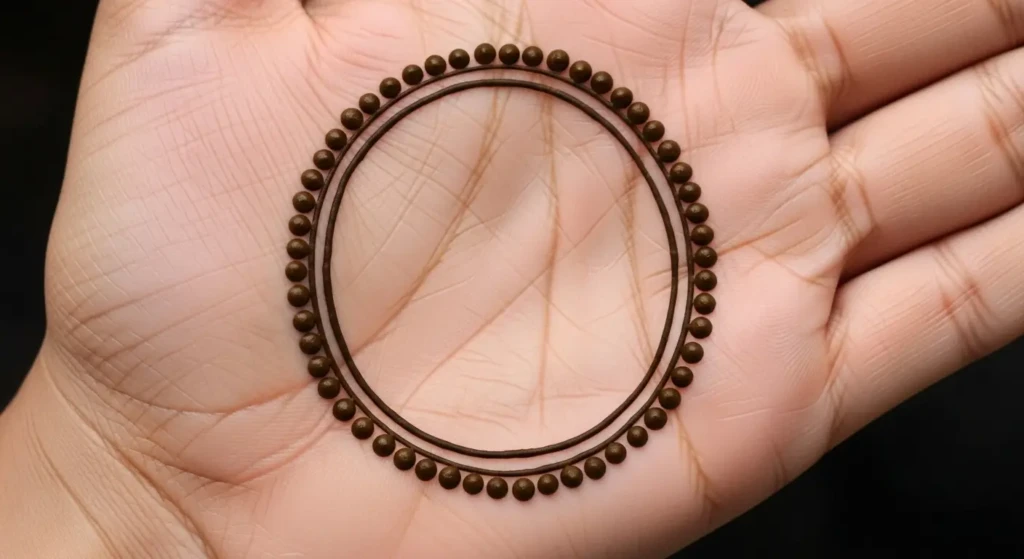 design plain circle mehndi