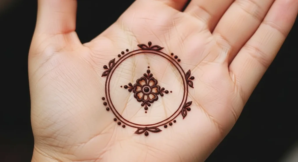 mehndi circle design simple