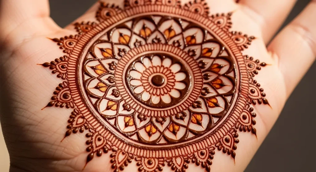 circle henna designs