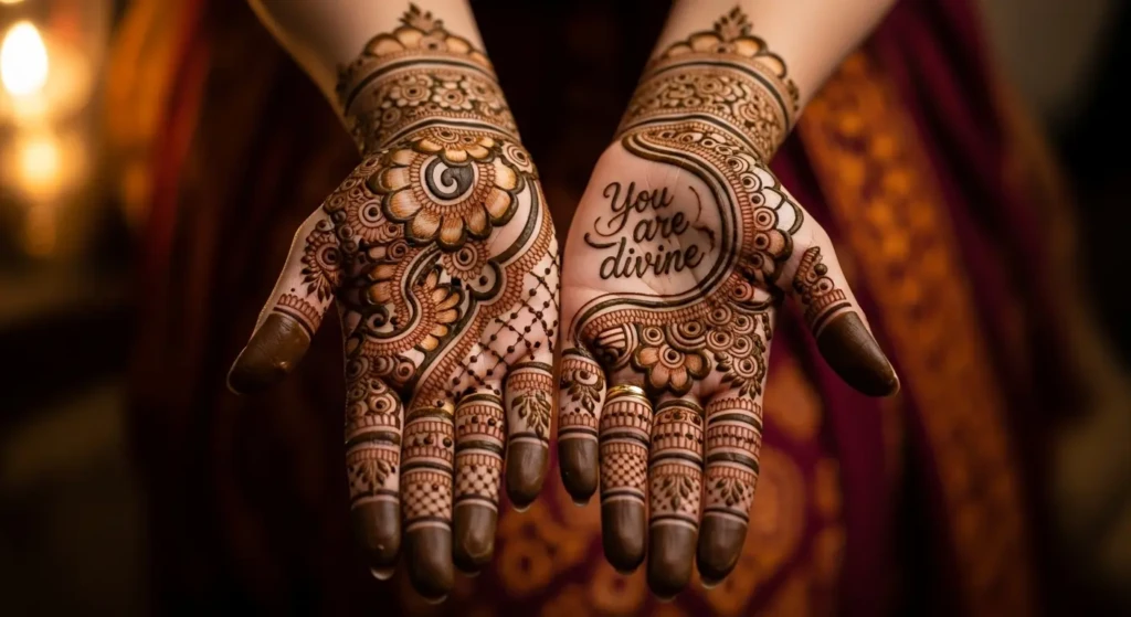 In every curve and intricate line, Mehndi whispers You are divine