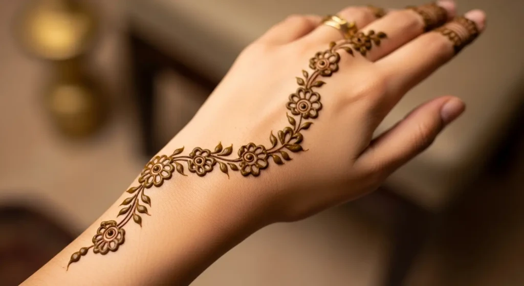 Side Mehndi Design
