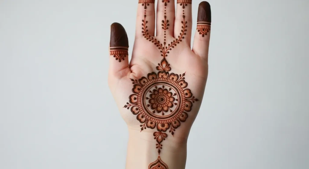 latest mehndi design back side
