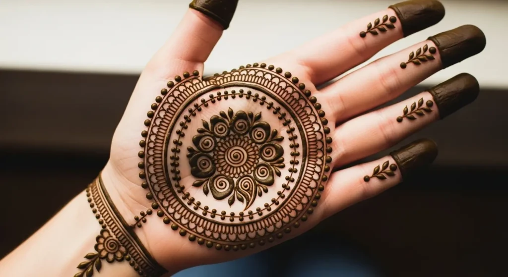Mehndi Design Round
