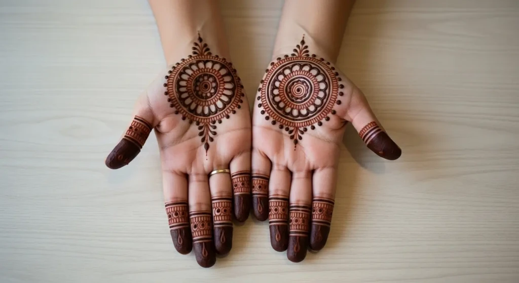 Modern Round Mehndi Designs
