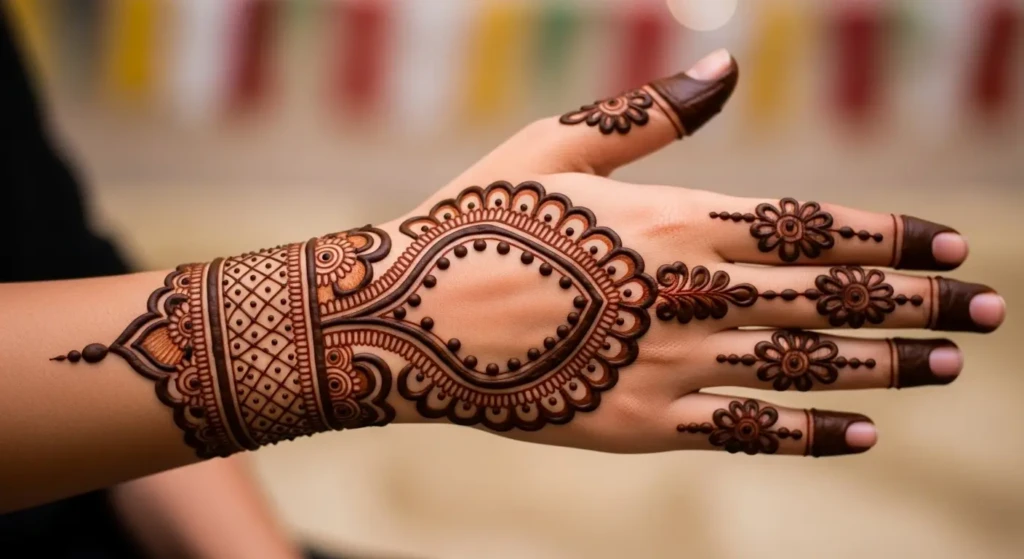 Royal Back Side Mehndi Design