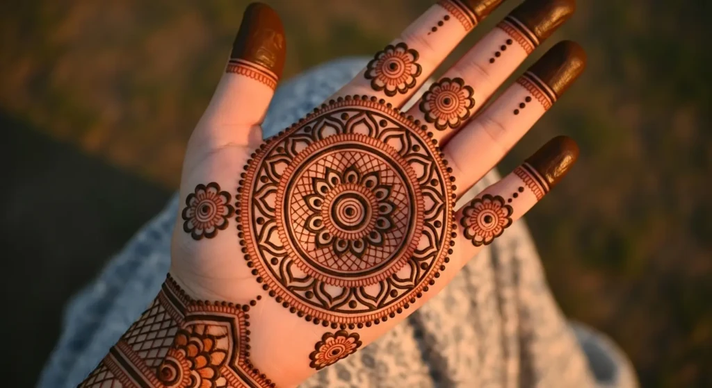 Mehndi Design Round Simple