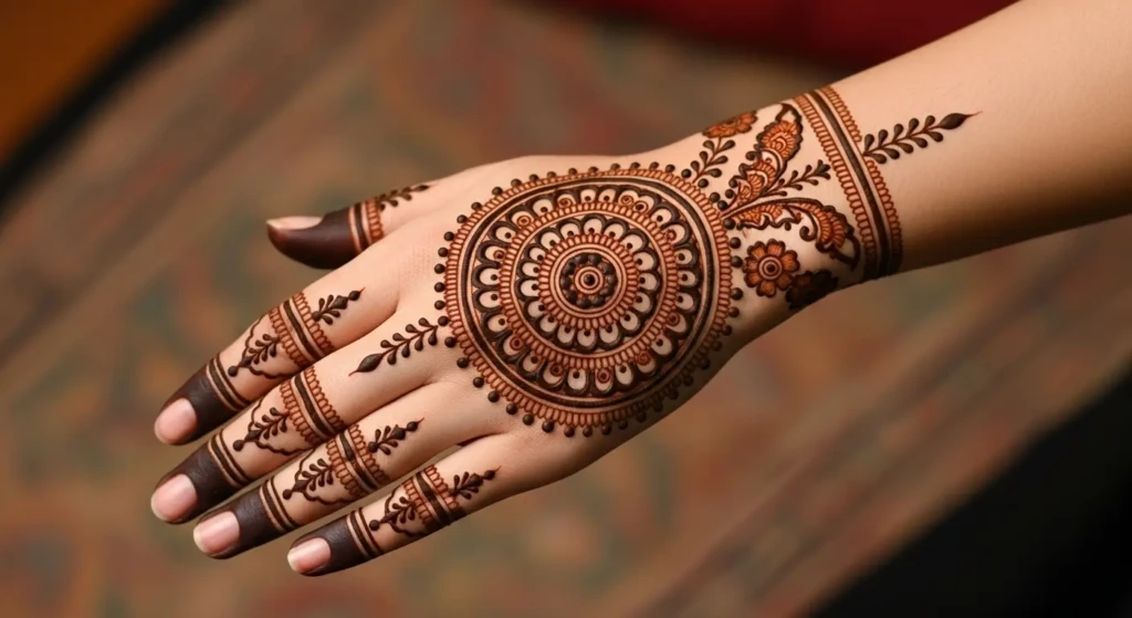 Mehendi Round Design Simple
