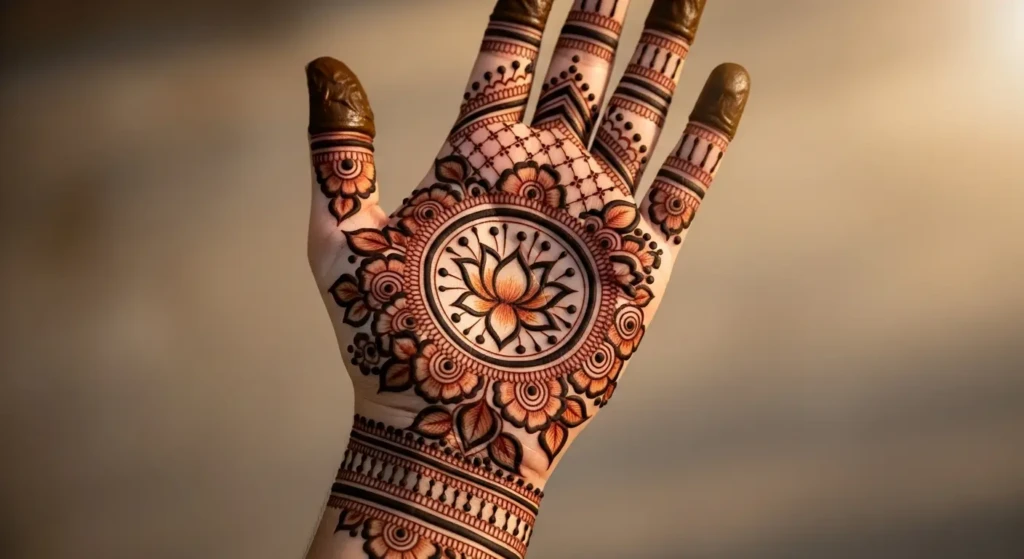 Mehndi Design Round Design
