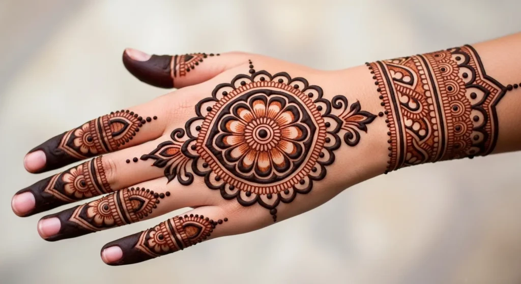 Mehndi Back Side Design
