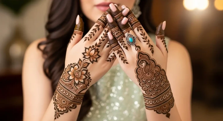 Instagram stylish royal front hand mehndi design